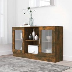Sonata H Шкаф витрина, опушен дъб, 120x30,5x70 см, инженерно дърво - Corpuri, vitrine, biblioteci modulare