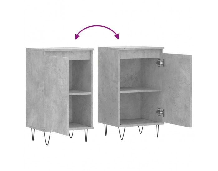 Sonata H Бюфети 2 бр бетонно сив 40x35x70 см инженерно дърво