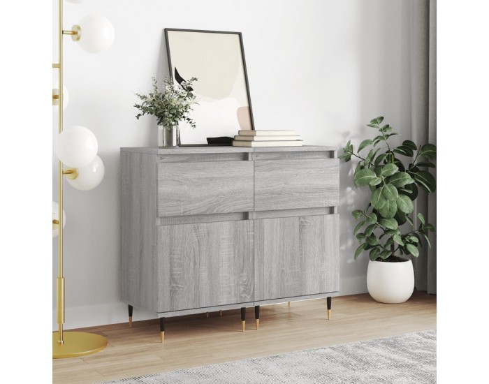 Sonata H Бюфети 2 бр сив сонома 40x35x70 см инженерно дърво