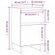 Sonata H Бюфет бял 40x35x70 см инженерно дърво