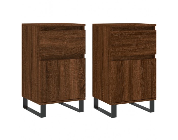 Sonata H Бюфети 2 бр кафяв дъб 40x35x70 см инженерно дърво