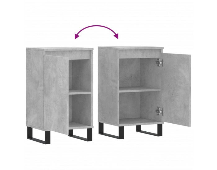 Sonata H Бюфети 2 бр бетонно сив 40x35x70 см инженерно дърво