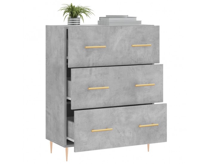 Sonata Servantă, gri beton, 69,5x34x90 cm, lemn compozit