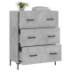 Sonata Servantă, gri beton, 69,5x34x90 cm, lemn compozit