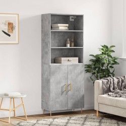 Sonata H Висок шкаф, бетонно сив, 69,5x34x180 см, инженерно дърво - Corpuri, vitrine, biblioteci modulare