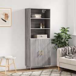 Sonata H Висок шкаф, сив сонома, 69,5x34x180 см, инженерно дърво - Corpuri, vitrine, biblioteci modulare