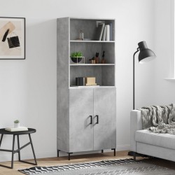 Sonata H Висок шкаф, бетонно сив, 69,5x34x180 см, инженерно дърво - Living