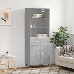 Sonata H Висок шкаф, бетонно сив, 69,5x34x180 см, инженерно дърво - Corpuri, vitrine, biblioteci modulare