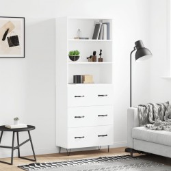 Sonata H Висок шкаф, бял, 69,5x34x180 см, инженерно дърво - Corpuri, vitrine, biblioteci modulare