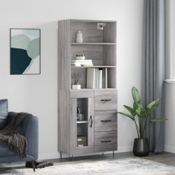 Sonata H Висок шкаф, сив сонома, 69,5x34x180 см, инженерно дърво - Corpuri, vitrine, biblioteci modulare