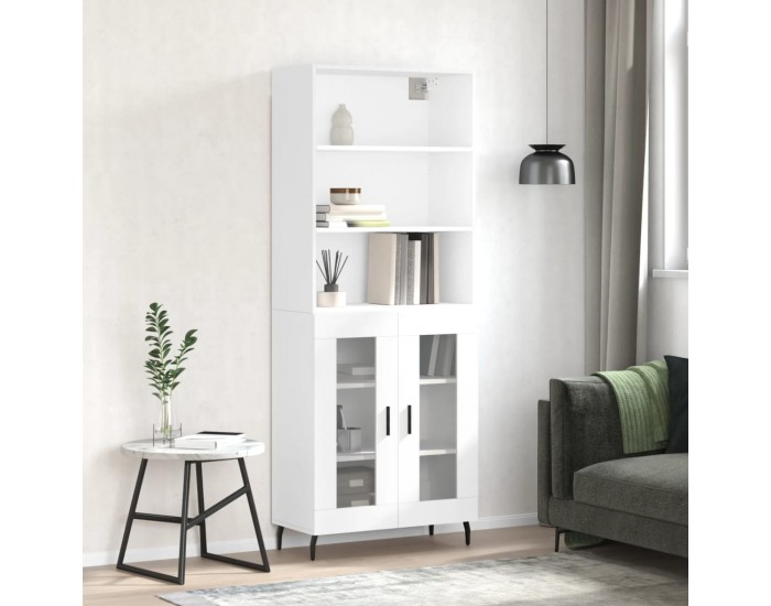 Sonata Dulap înalt, alb, 69,5x34x180 cm, lemn compozit