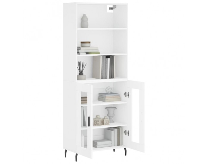 Sonata Dulap înalt, alb, 69,5x34x180 cm, lemn compozit