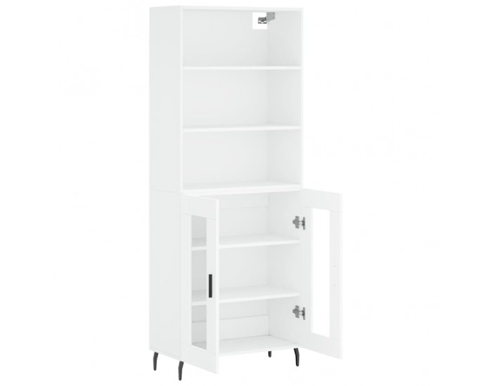 Sonata Dulap înalt, alb, 69,5x34x180 cm, lemn compozit