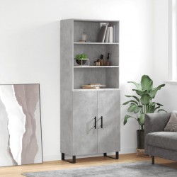 Sonata H Висок шкаф, бетонно сив, 69,5x34x180 см, инженерно дърво - Corpuri, vitrine, biblioteci modulare