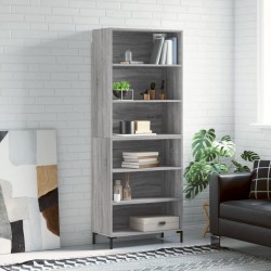 Sonata H Висок шкаф, сив сонома, 69,5x32,5x180 см, инженерно дърво - Corpuri, vitrine, biblioteci modulare