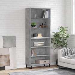 Sonata H Висок шкаф, бетонно сиво, 69,5x32,5x180 см, инженерно дърво - Corpuri, vitrine, biblioteci modulare