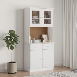 Sonata H Висок шкаф ALTA, бял, 77x35x165 см, борово дърво масив - Corpuri, vitrine, biblioteci modulare