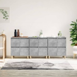 Sonata H Сайдборд, 3 бр, бетонно сиво, 60x35x70 см, инженерно дърво - Corpuri, vitrine, biblioteci modulare
