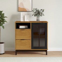 Sonata H Бюфет със стъклени вратички FLAM 80x40x80 см бор масив - Living