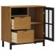 Sonata H Бюфет със стъклени вратички FLAM 80x40x80 см бор масив