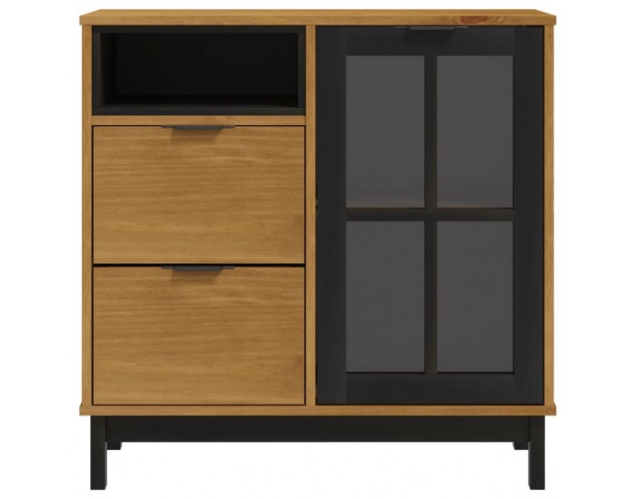 Sonata H Бюфет със стъклени вратички FLAM 80x40x80 см бор масив
