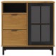 Sonata H Бюфет със стъклени вратички FLAM 80x40x80 см бор масив