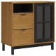 Sonata H Бюфет със стъклени вратички FLAM 80x40x80 см бор масив