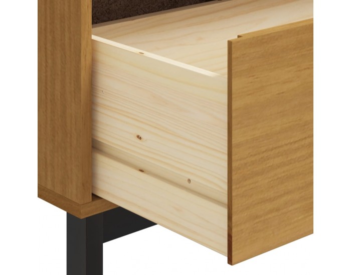 Sonata H Бюфет със стъклени вратички FLAM 80x40x80 см бор масив