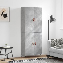 Sonata H Висок шкаф, бетонно сив, 69,5x34x180 см, инженерно дърво - Living