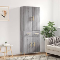 Sonata H Висок шкаф, сив сонома, 69,5x34x180 см, инженерно дърво - Corpuri, vitrine, biblioteci modulare