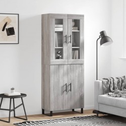 Sonata H Висок шкаф, сив сонома, 69,5x34x180 см, инженерно дърво - Corpuri, vitrine, biblioteci modulare