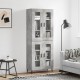 Sonata H Висок шкаф, бетонно сив, 69,5x34x180 см, инженерно дърво