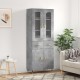 Sonata H Висок шкаф, бетонно сив, 69,5x34x180 см, инженерно дърво
