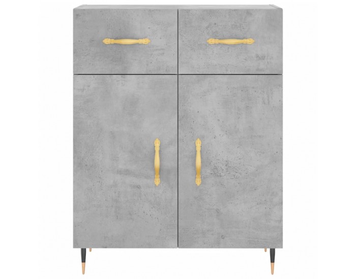 Sonata H Висок шкаф, бетонно сив, 69,5x34x180 см, инженерно дърво