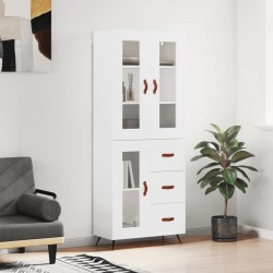 Sonata H Висок шкаф, бял, 69,5x34x180 см, инженерно дърво - Corpuri, vitrine, biblioteci modulare