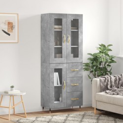 Sonata Dulap înalt, gri beton, 69,5x34x180, lemn compozit