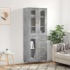 Sonata Dulap înalt, gri beton, 69,5x34x180, lemn compozit