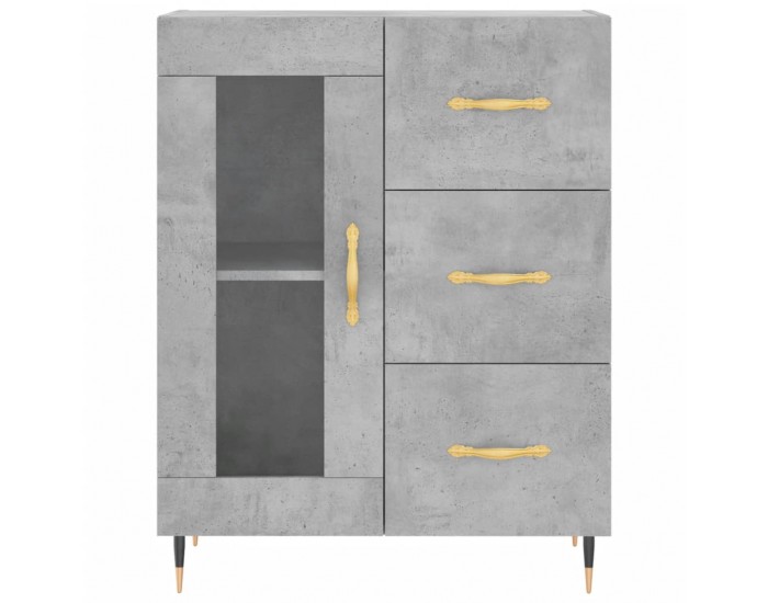 Sonata Dulap înalt, gri beton, 69,5x34x180, lemn compozit