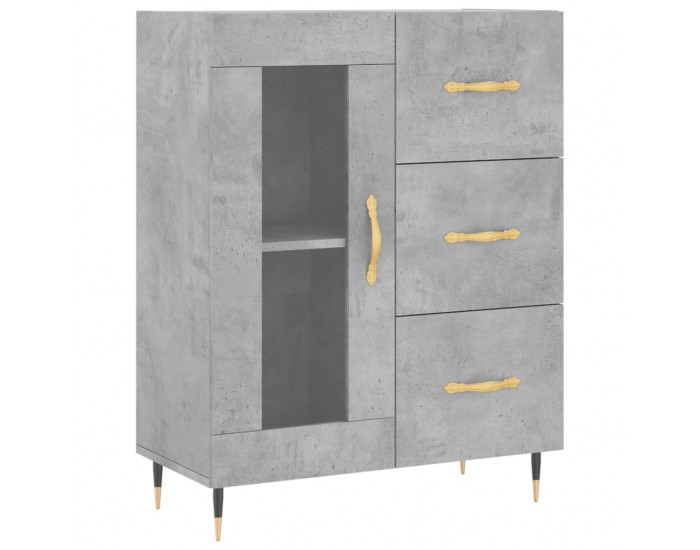 Sonata Dulap înalt, gri beton, 69,5x34x180, lemn compozit