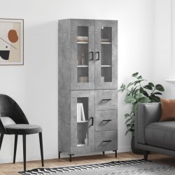 Sonata H Висок шкаф, бетонно сив, 69,5x34x180 см, инженерно дърво - Corpuri, vitrine, biblioteci modulare