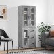Sonata H Висок шкаф, бетонно сив, 69,5x34x180 см, инженерно дърво