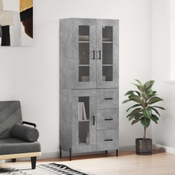 Sonata H Висок шкаф, бетонно сив, 69,5x34x180 см, инженерно дърво - Living