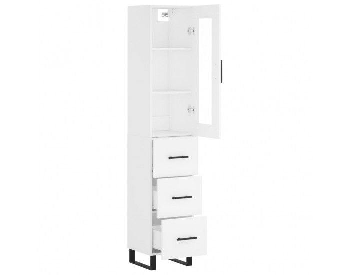 Sonata Dulap înalt, alb, 34,5x34x180 cm, lemn prelucrat