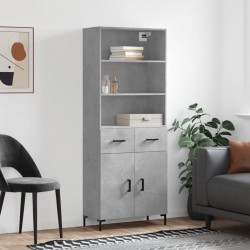 Sonata H Висок шкаф, бетонно сив, 69,5x34x180 см, инженерно дърво - Corpuri, vitrine, biblioteci modulare