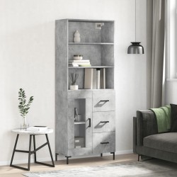 Sonata H Висок шкаф, бетонно сив, 69,5x34x180 см, инженерно дърво - Corpuri, vitrine, biblioteci modulare