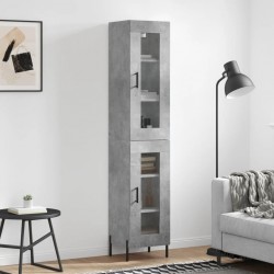Sonata H Висок шкаф, бетонно сив, 34,5x34x180 см, инженерно дърво - Corpuri, vitrine, biblioteci modulare