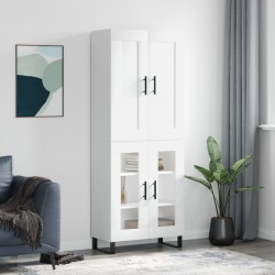 Sonata H Висок шкаф, бял, 69,5x34x180 см, инженерно дърво - Living