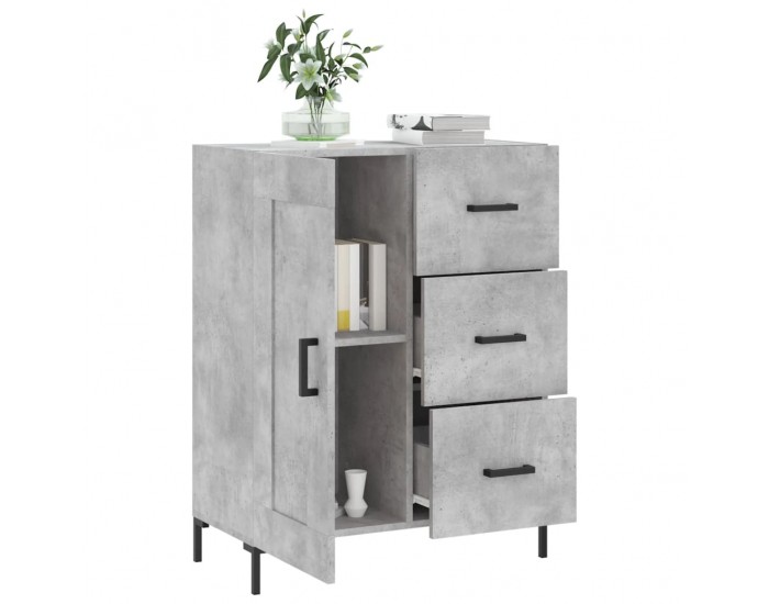 Sonata Servantă, gri beton, 69,5x34x90 cm, lemn compozit