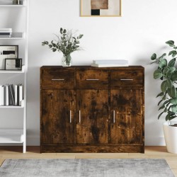 Sonata H Бюфет опушен дъб 91x28x75 см инженерно дърво - Living