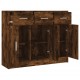 Sonata H Бюфет опушен дъб 91x28x75 см инженерно дърво